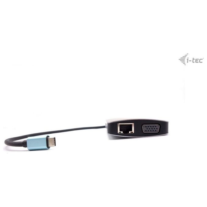 I-tec C31NANODOCKVGAPD Metal Nano Docking Station USB-C HDMI VGA LAN Gigabit Power Delivery 100W colore Argento