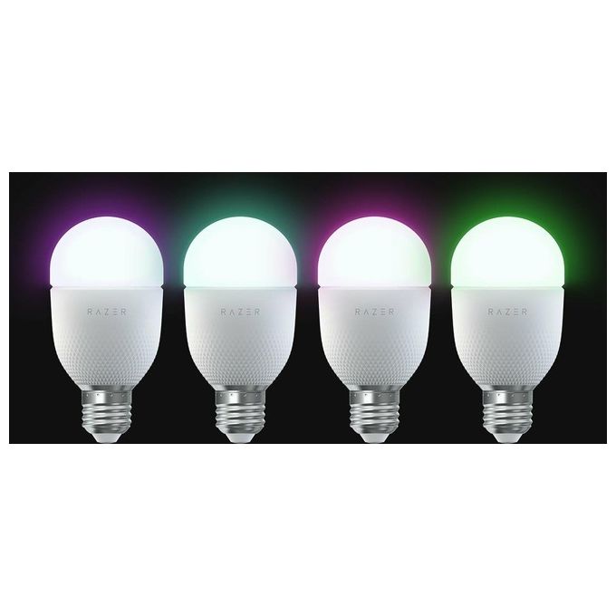 Razer RZ43-04250200-R3GC Aether Lampadina Smart LED RGB Chroma E27 9W 800lm Wi-Fi Bluetooth Matter colore Bianco