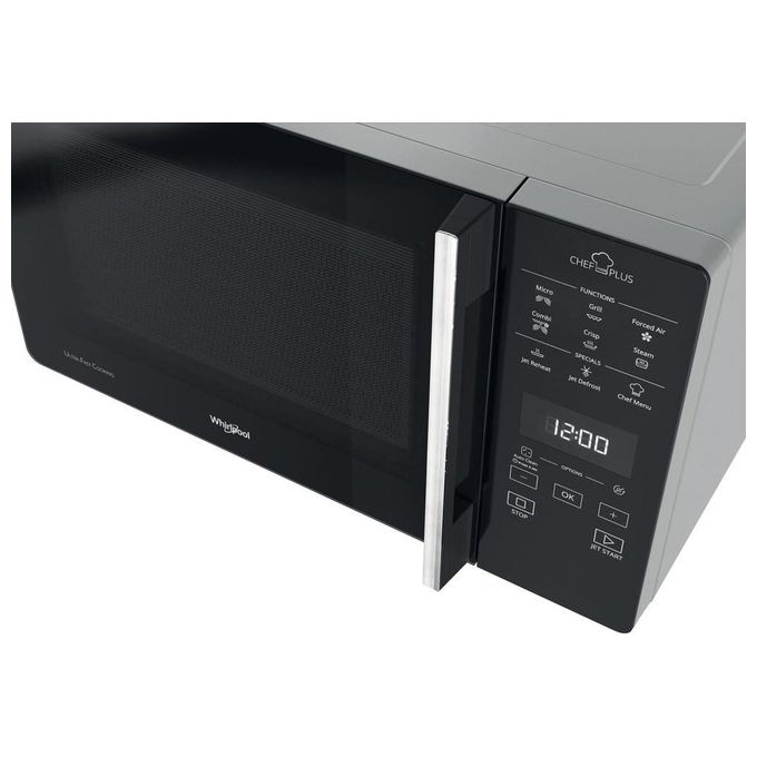 Whirlpool MCP 359 SL Chef Plus Forno a Microonde Combinato con Grill 25 L 800 W Steam Dual Crisp JetDefrost colore Argento