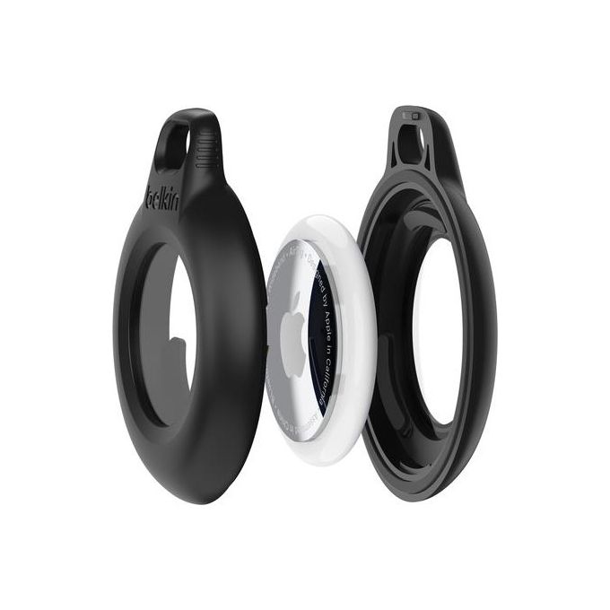 Belkin Supporto Impermeabile per Apple Airtag con Portachiavi Nero