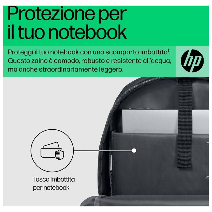 HP Zaino per Notebook fino a 15.6'' Grigio-Nero
