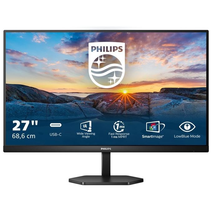PHILIPS 27E1N3300A-00 Serie 3000 Monitor 27'' FHD IPS 75Hz 1ms USB-C 65W Power Delivery Altoparlanti Integrati colore Nero