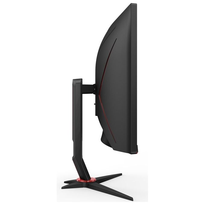 AOC CU34G2XP Gaming Monitor Curvo 34'' WQHD 3440x1440 180 Hz 1 ms VA HDR400 FreeSync Premium Hub USB colore Nero Rosso