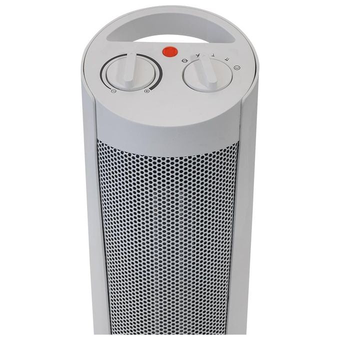 Bimar HP129 Termoventilatore PTC a Colonna 2000W con Termostato Regolabile e Oscillazione Automatica colore Bianco