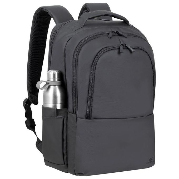 Rivacase 8435 BLACK ECO BACKPACK Tegel Zaino per Laptop fino a 15.6'' con Materiale Riciclato RPET Impermeabile colore Nero