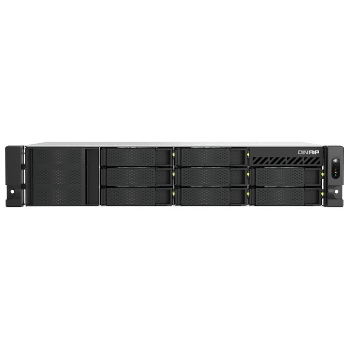 QNAP TS-855EU-RP-8G TS-855EU-RP NAS Rack 2U Intel Atom C5125 8 Core 2.8 GHz 8 GB DDR4 SO-DIMM espandibile fino a 64 GB 8 alloggiamenti HDD SSD M.2 2.5GbE RAID 0 1 5 6 10 50 60 alimentazione ridondante QuTS hero colore Nero