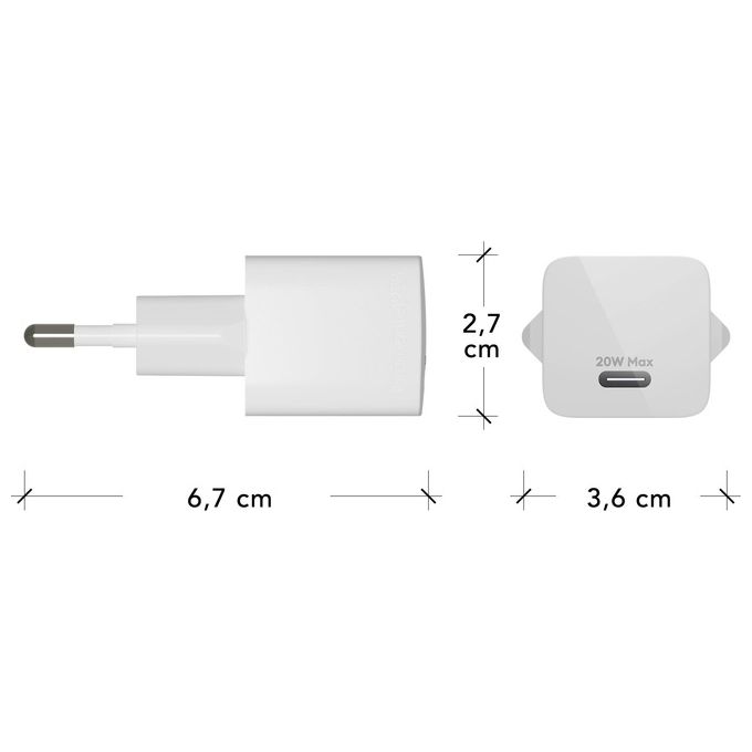 DBrramante1928 Re-Charge Universale Bianco AC Interno USB-C 20W