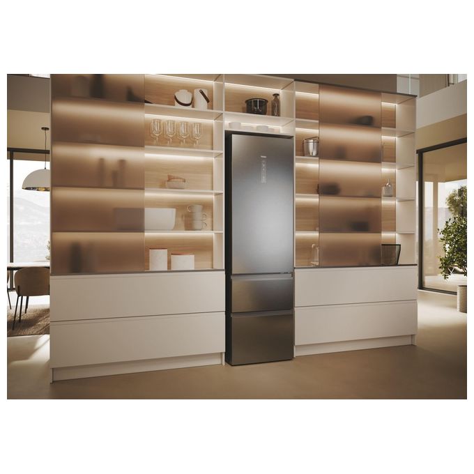 Haier HTW5620DNMG 3D 60 Serie 5 Frigorifero Combinato 414 L 205 cm Classe D 35 dB No Frost Wi-Fi colore Argento