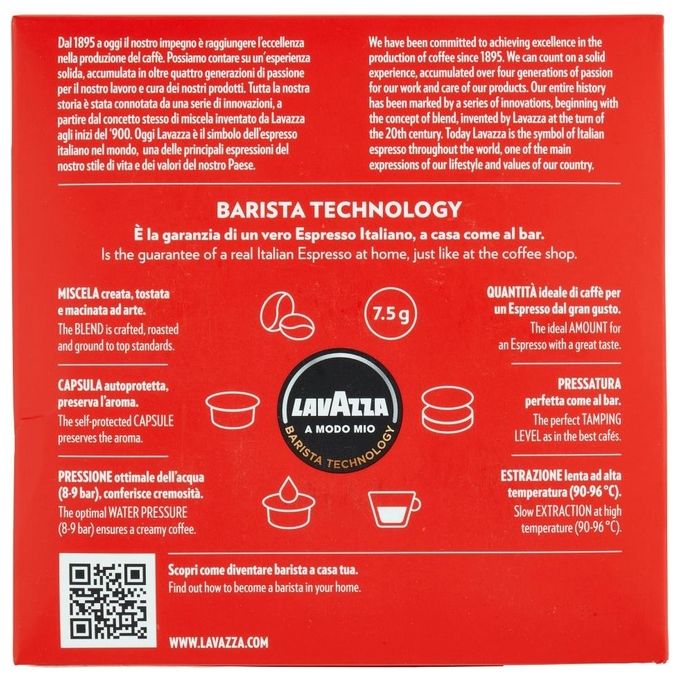 Lavazza, Capsule A Modo Mio Suerte, 36 Capsule, Tostatura Scura, Intensita' 13-13
