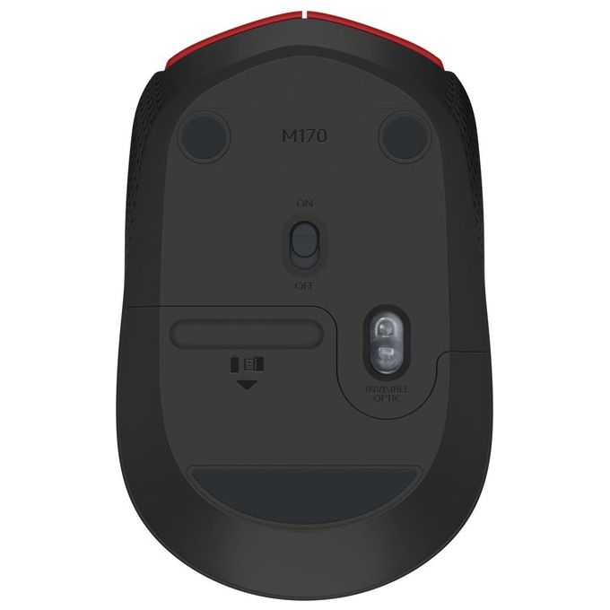 Logitech M171 Mouse Wireless Rosso
