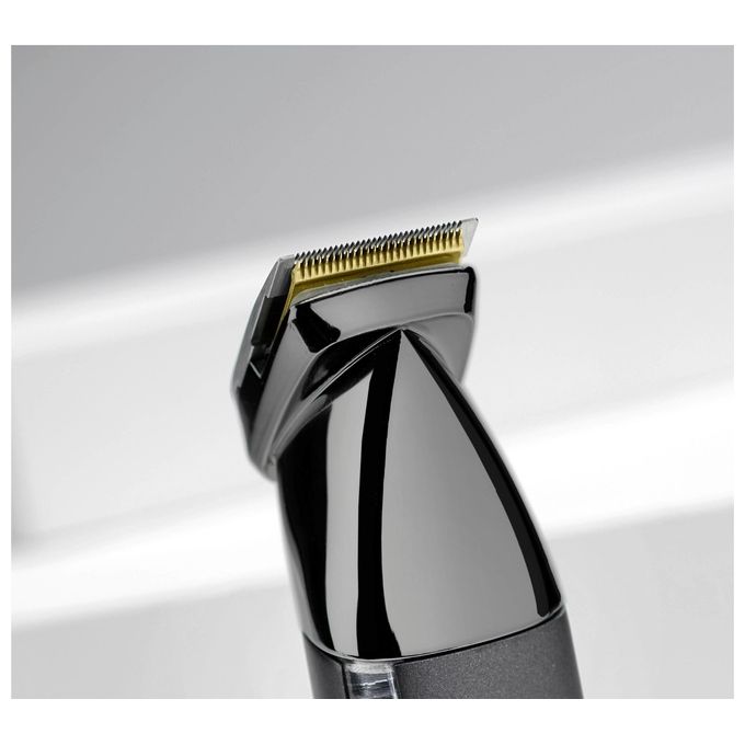 BaByliss MT991E Super X Metal Regolabarba Multi Trimmer 15 in 1 Ioni di Litio 300 min Bagnato e Secco colore Nero e Cromato