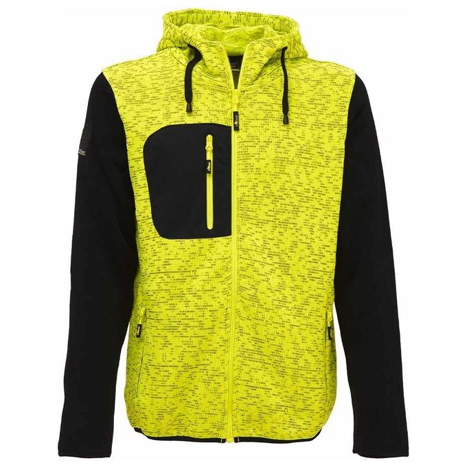 U-Power EY174YF Rainbow Felpa Full-Zip con Cappuccio 100% Poliestere 310 g-m² taglia 2XL colore Giallo Fluo