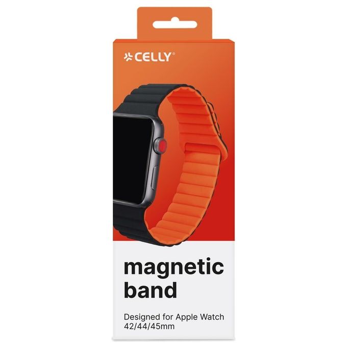 Celly Watchband 42-44-45mm Magenta Nero Arancio