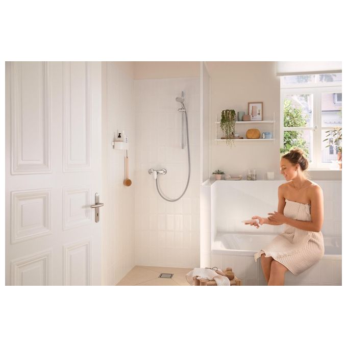 Hansgrohe 72440000 Rebris S Miscelatore Monocomando Vasca da Esterno 2 Funzioni Bocca Vasca e Doccetta Sistema Ceramico Temperatura Regolabile colore Cromo