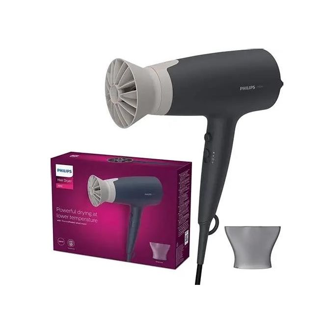 Philips BHD351-10 Serie 3000 Asciugacapelli 2100 W Ionic Care ThermoProtect 6 velocita' beccuccio 14 mm colore Grigio