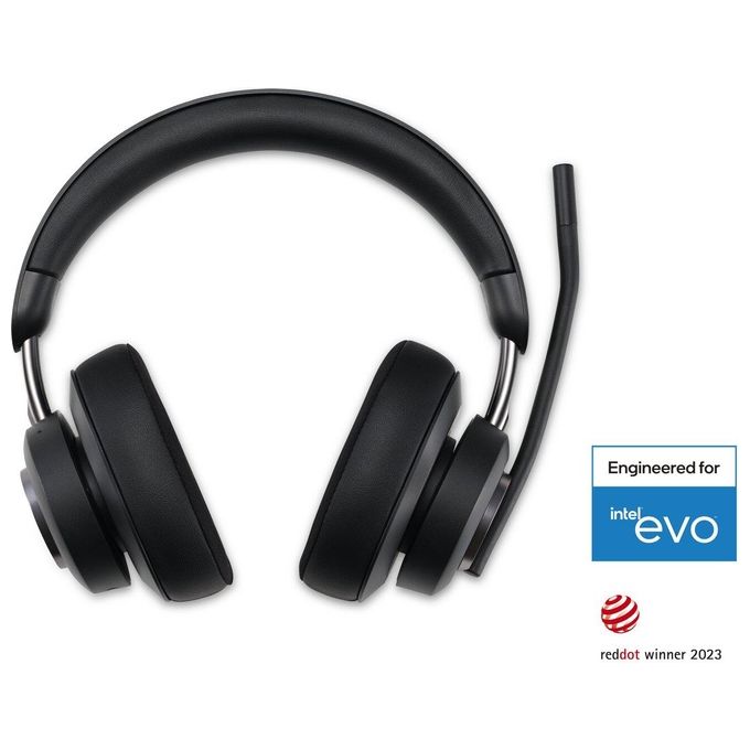Kensington K83452WW Cuffie over-ear Bluetooth H3000 Cancellazione Rumore Attiva con AI Durata Batteria 60 h Connessione Bluetooth 5.2 colore Nero