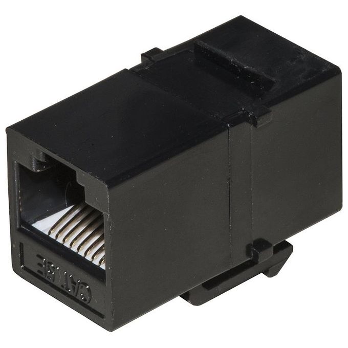 Link Adattatore Passante 2x8 Poli Rj45 Utp non Schermato Cat.5e con Ganci per Pannelli