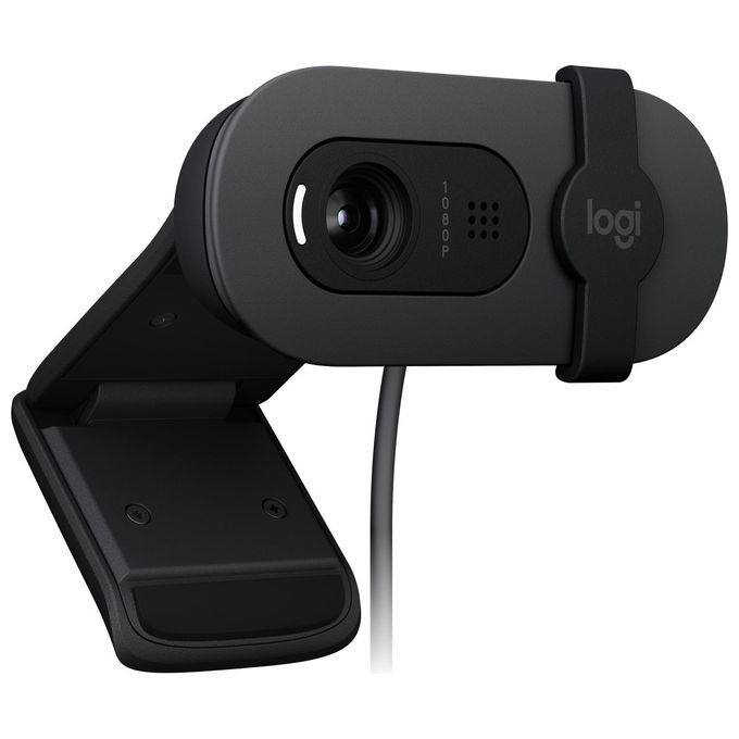 Logitech 960-001585 Brio 100 Webcam Full HD 1080p 2 MP USB microfono integrato copriobiettivo colore Grafite