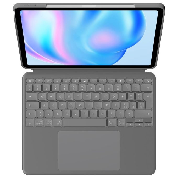 Logitech 920-012615 Combo Touch Custodia con Tastiera per iPad Air 13'' QWERTY Italiano Trackpad Smart Connector colore Grigio