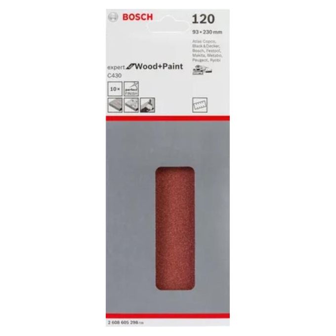 Bosch Fogli Abrasivi 93X230 Mm 120 Gr.