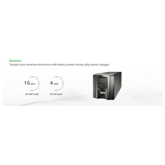 APC SMT750IC Smart-UPS Gruppo di Continuita' UPS 750 VA 500 W 6 Prese IEC C13 Display LCD SmartConnect AVR colore Nero