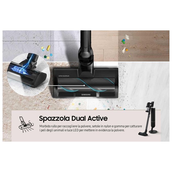 Samsung VS28C9784QK BESPOKE Jet AI Scopa Elettrica Senza Filo 280W autonomia 100 min colore Nero