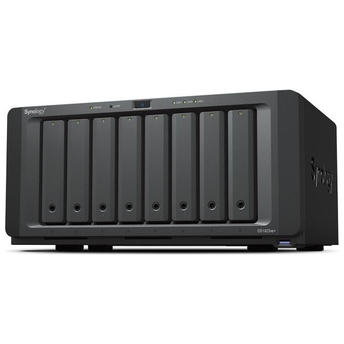 Synology DS1823XS+ DiskStation DS1823XS+ Server NAS Ryzen Embedded V1780B 8 GB DDR4 8 Bay SATA M.2 4x 10GbE Nero