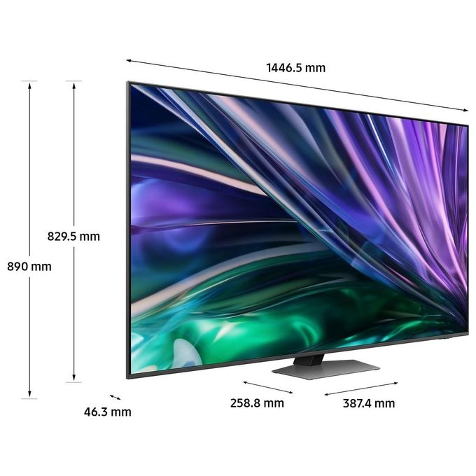 Samsung QE65QN85DBTXZT Neo QLED Smart TV 65'' 4K Mini LED Processore NQ4 AI Gen2 Dolby Atmos colore Carbonio Argento
