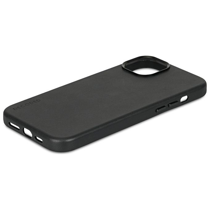 DECODED 15 PLUS Cover in Pelle Pieno Fiore Compatibile con MagSafe per iPhone 15 Plus colore Nero