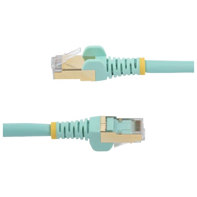 Startech Cavo di Rete Ethernet Schermato Cat6a Stp da 50cm Turchese