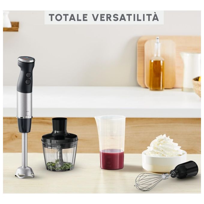 Moulinex DD673810 Quickchef+ Frullatore ad Immersione 3 in 1 1000 W 20 velocita' lame Powelix colore Nero