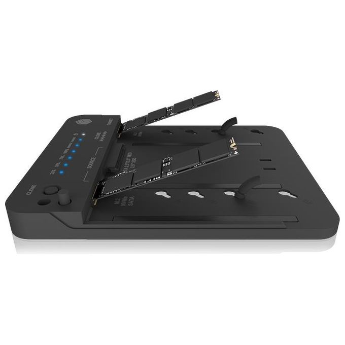 ICY BOX IB-2913MCL-C31 Docking e Clone Station HDD SSD M.2 NVMe USB 3.2 Gen 2 Type-C 10 Gbit-s colore Nero