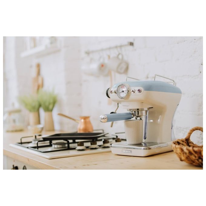 Ariete Macchina da caffe' Espresso 138915 Polvere + Cialde, Cappuccinatore, Celeste