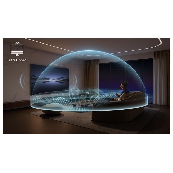 TCL Q75H Soundbar 5.1.2 canali 780W con Dolby Atmos e DTS:X subwoofer wireless Bluetooth 5.3 HDMI eARC Wi-Fi Chromecast Spotify Connect colore Titanio