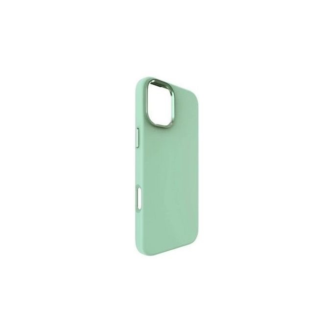 Tunit Clear Cover per iPhone 16 Plus Soft Touch in Silicone con MagSafe Menta