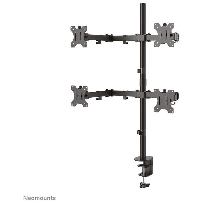 Neomounts FPMA-D550D4BLACK Braccio da Scrivania Full Motion per 4 Monitor 13'' 32'' 6 Kg VESA 75x75 100x100 colore Nero