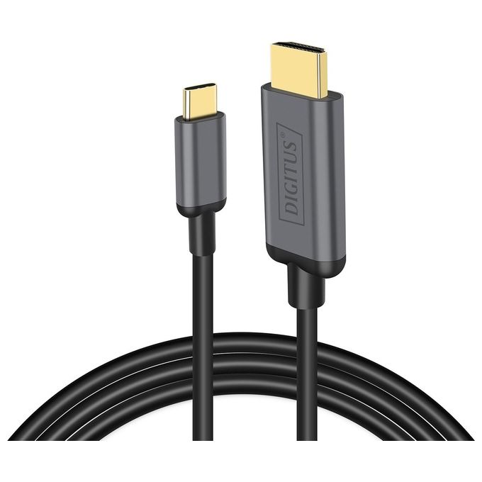 Digitus DA-70821 Adattatore USB-C HDMI 1.8 m 4K 30Hz USB 3.1 Gen 1 5 Gbps ARC Plug and Play colore Nero