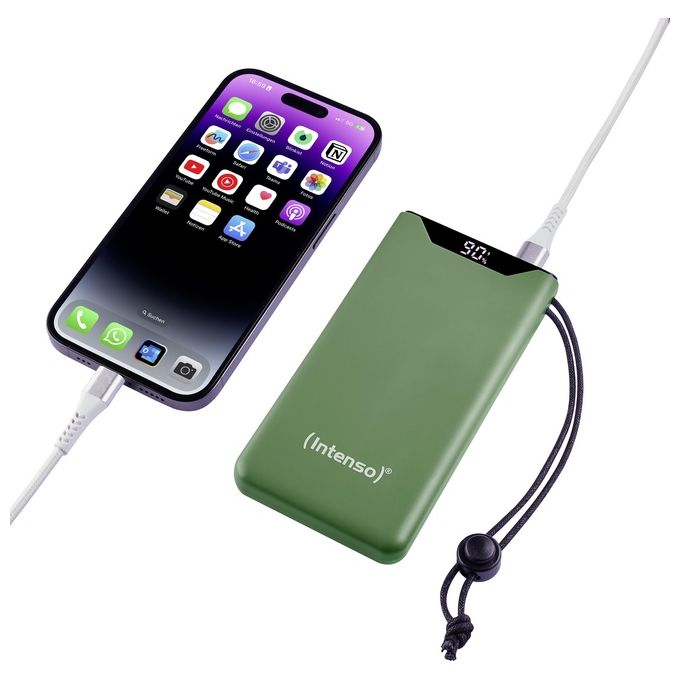 Intenso Powerbank F10000 Verde 10000 mAh con USB-C a Tipo C