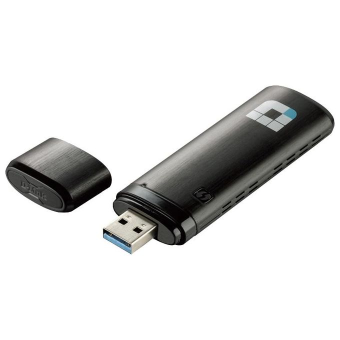D-Link, Adattatore USB WiFi AC1200, Dual Band, Wireless, Nero