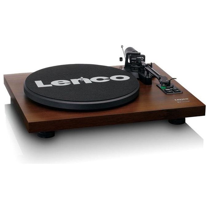 Lenco LS-600WA Giradischi a cinghia Bluetooth 5.0 amplificato 2x30W con altoparlanti colore Noce