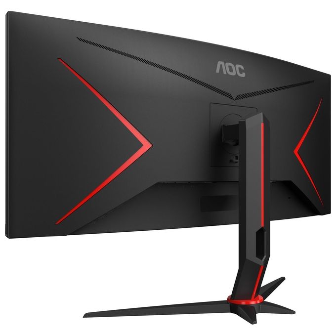 AOC CU34G2XP Gaming Monitor Curvo 34'' WQHD 3440x1440 180 Hz 1 ms VA HDR400 FreeSync Premium Hub USB colore Nero Rosso