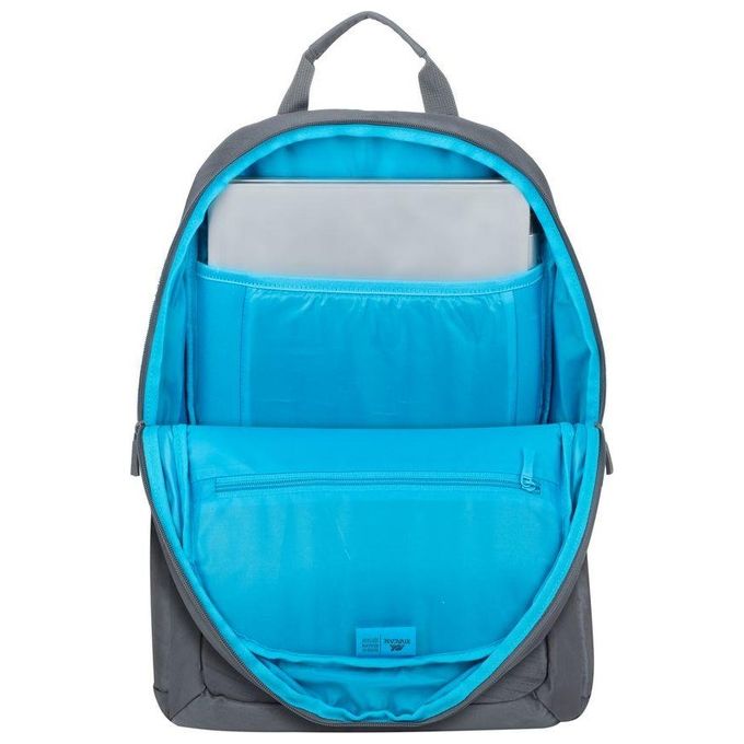 Rivacase 7561 Alpendorf Zaino per Laptop 16'' Scomparto Imbottito Tasche Organizzate Materiale Riciclato RPET colore Grigio