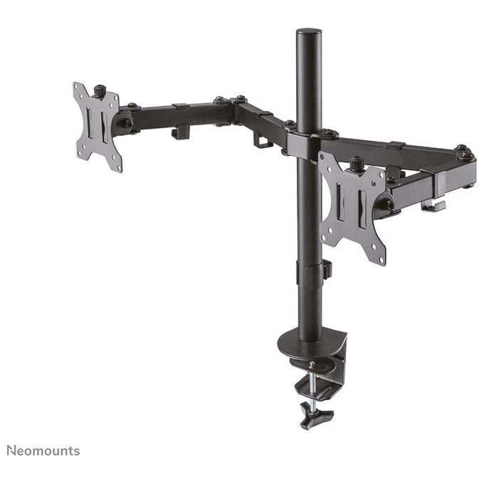 Neomounts FPMA-D550DBLACK Braccio per Monitor Doppio da Scrivania per Schermi 10-32 Pollici VESA 75x75 100x100 mm Regolabile Altezza Profondita' Inclinazione Rotazione Gestione Cavi colore Nero