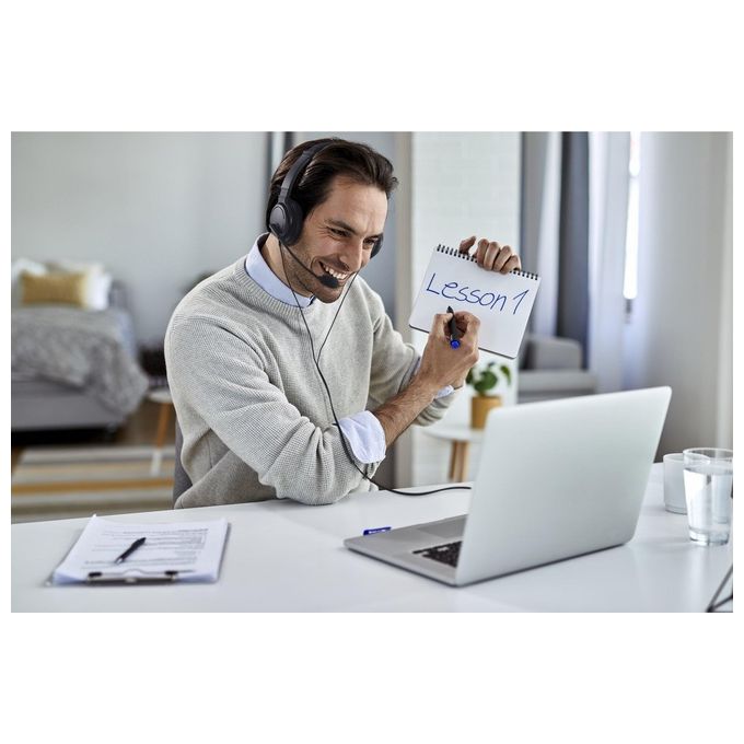 Kensington K33065WW Cuffie PC USB Tipo A Sovraurali con Microfono Controllo Volume Cavo 1,8 m colore Nero