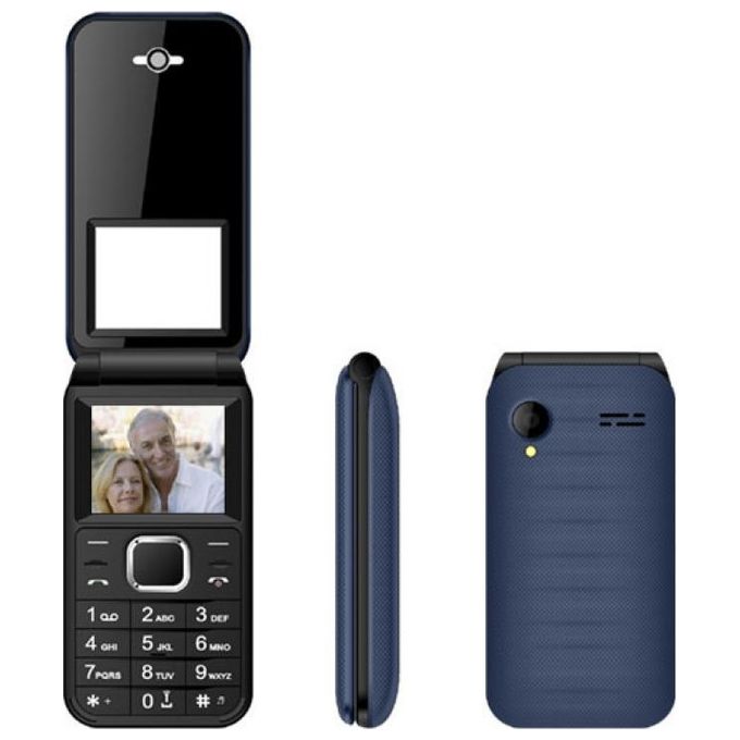 Majestic Telefono Cellulare a Conchiglia 1.77'' Bluetooth Blu