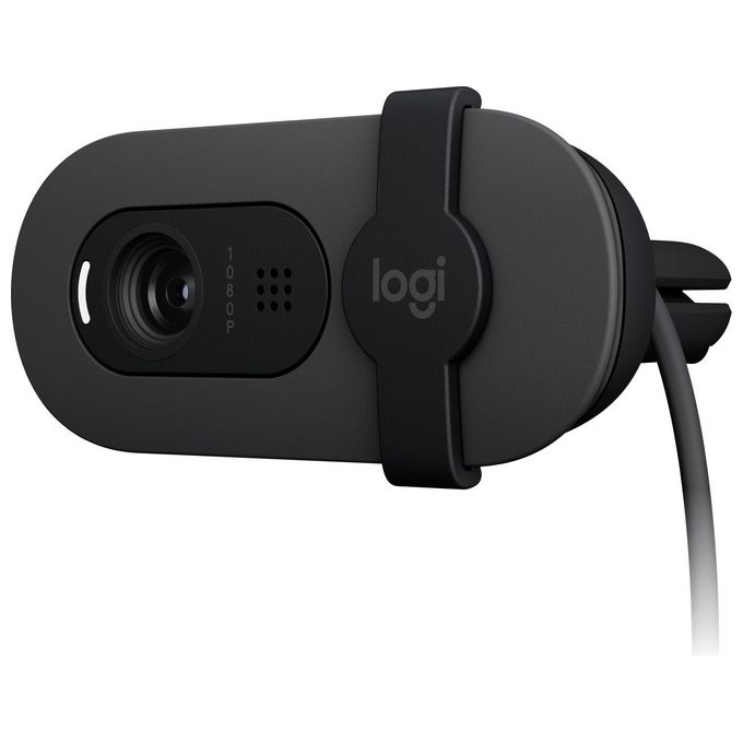 Logitech 960-001585 Brio 100 Webcam Full HD 1080p 2 MP USB microfono integrato copriobiettivo colore Grafite