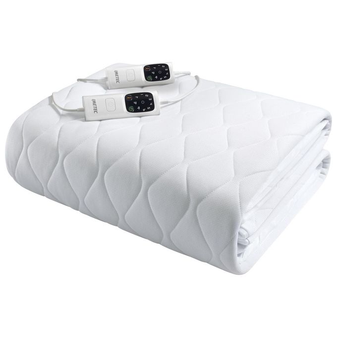 Imetec 16729 Adapto Maxi Scaldasonno Matrimoniale 195x165 cm 300W 6 Temperature Timer Tessuto Anallergico colore Bianco