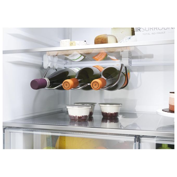 Haier HCW58F18EWMP Cube 83 Frigorifero Americano 507 L 178 cm Classe E 38 dB No Frost Wi-Fi Dispenser Acqua colore Platino Inox