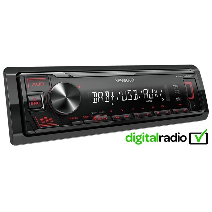 Kenwood KMM-DAB307AO Ricevitore Multimediale per Auto 1 DIN 200 W DAB+ USB Frontale LCD colore Nero