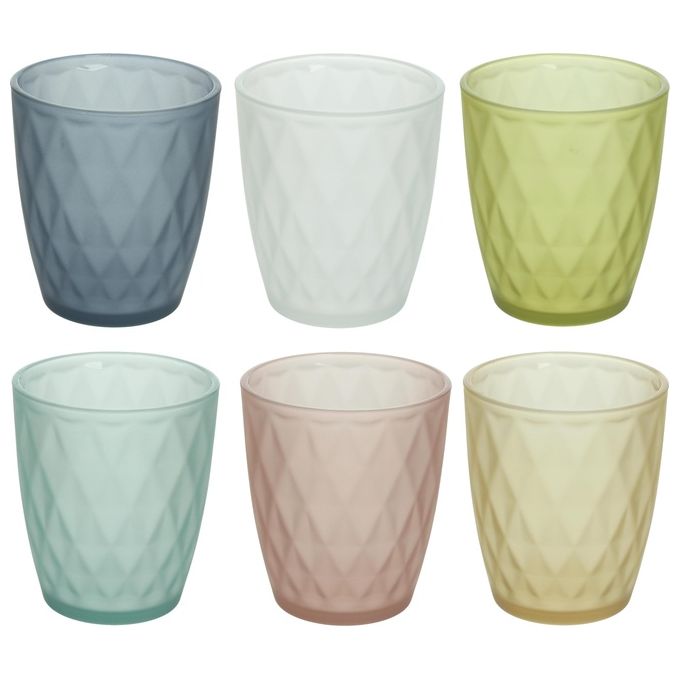 Tognana N3585F4M227A Jenny Set 6 Bicchieri da Acqua 320 cc lavabili in lavastoviglie colore Multicolor